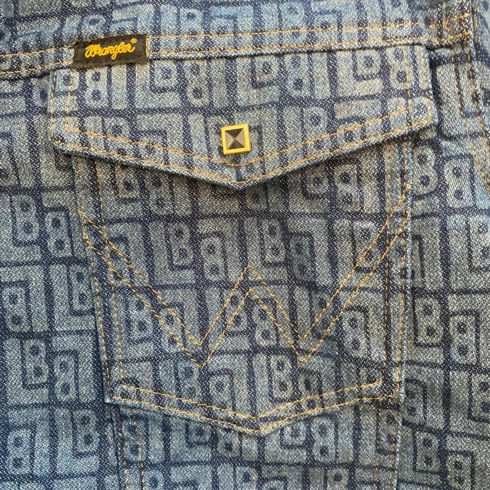 Leon Bridges‎ x Wrangler LB Initial Print Denim Jacket Size XL NWOT Concert